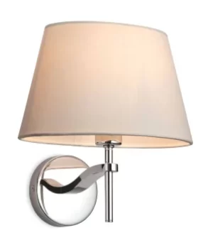 Princess 1 Light Single Indoor Wall Polished S/Steel, Cream, E14