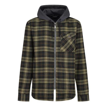 Image of Regatta Siege Workwear Shirt Jacket - Dk Khaki Chk