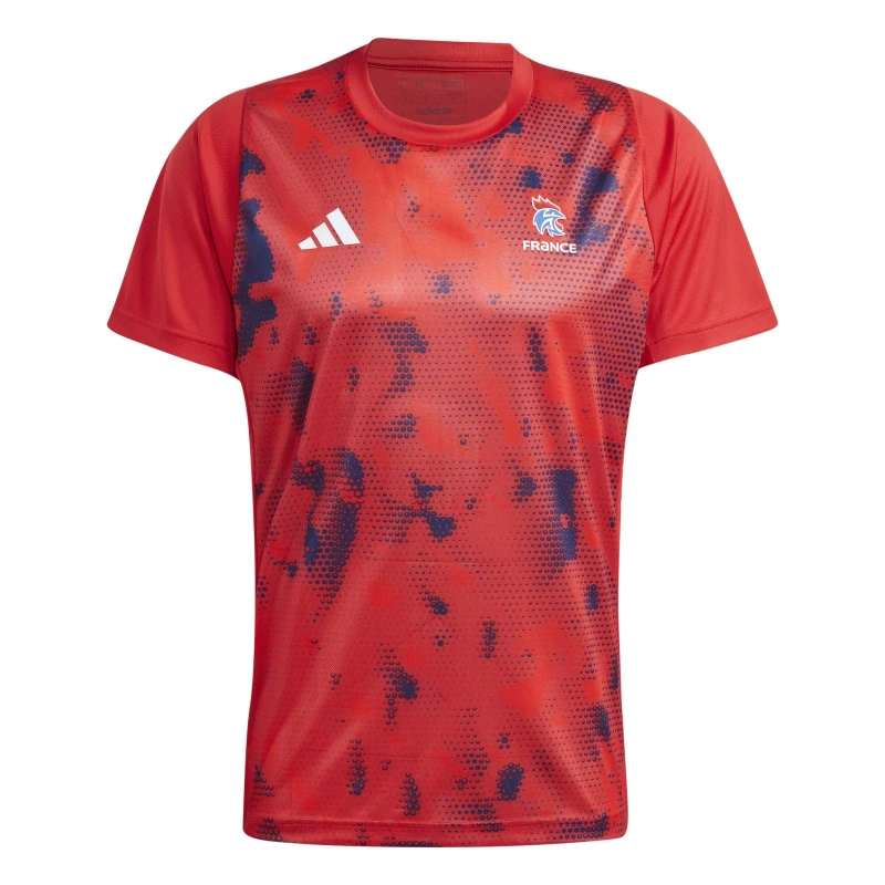 Image of adidas France Handball T-Shirt Mens - Red Red XS