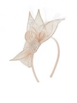 image of Accessorize Olivia Petal And Loops Fascinator Headband - Champagne