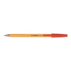 Image of Q-Connect Ballpoint Pen Fine Red Pack of 20 KF34048
