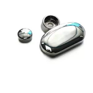 Image of Small Fitting Parts Metal Glass Cap Mirror Decoration Element - Colour Chrome - Pack of 10