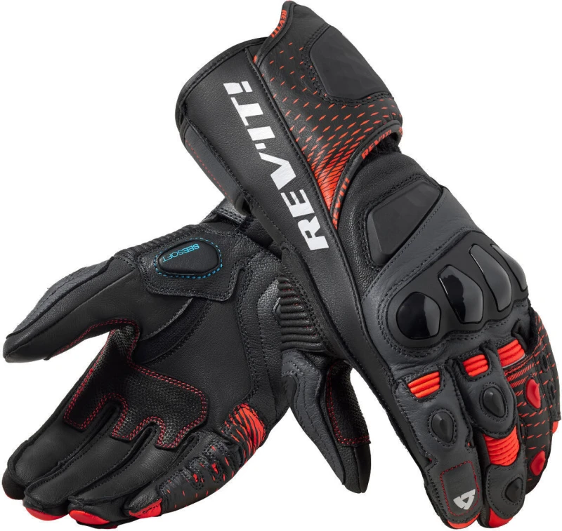 Image of Revit Control Motorcycle Gloves, black-red, Size S for Men