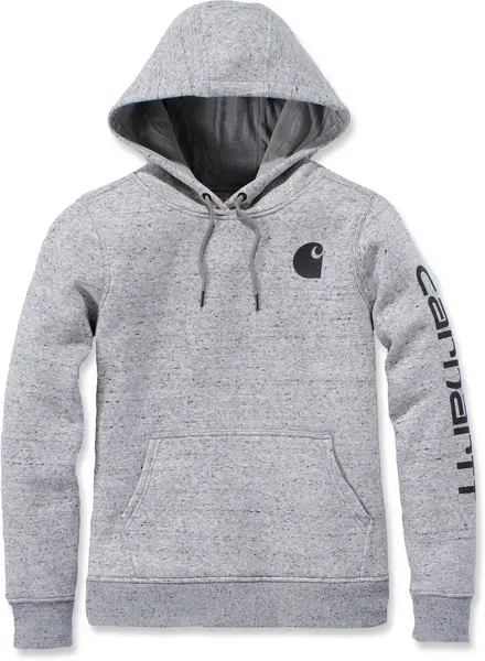 Image of Carhartt Clarksburg Logo Ladies Hoodie, grey, Size L for Women