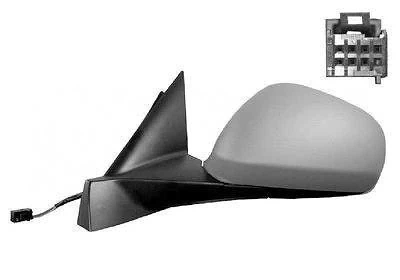 Image of VAN WEZEL 0177817 Wing mirror * HAGUS * Left, Heatable, primed Outside Mirror (50)