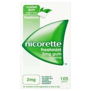 image of Nicorette 2mg Fresh Mint Sugarfree Gum 105x Pieces