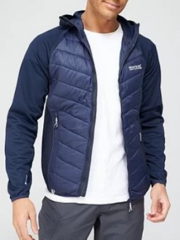 image of Regatta Andreson Hybrid Hooded Jacket - Navy, Size 2XL, Men