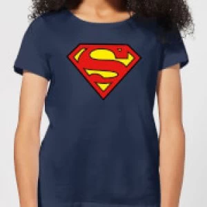 image of Justice League Superman Logo Womens T-Shirt - Navy - L