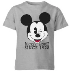 image of Disney Since 1928 Kids T-Shirt - Grey - 11-12 Years