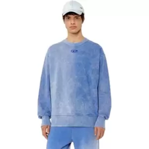 Image of Diesel Distressed Effect Sweatshirt - Blue