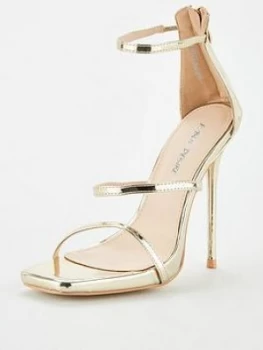 Image of Public Desire Paris Heeled Sandal - Gold, Size 8, Women