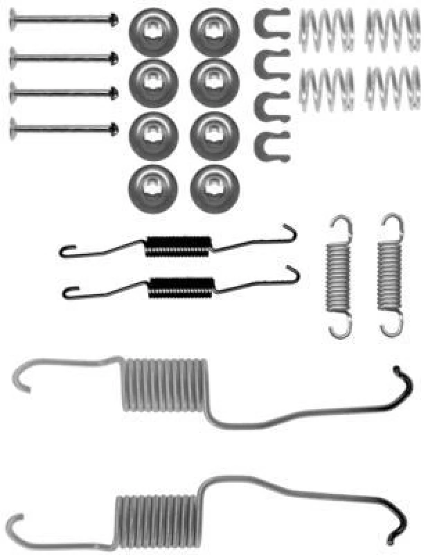 Image of HELLA Brake shoe fitting kit HELLA 8DZ 355 200-891