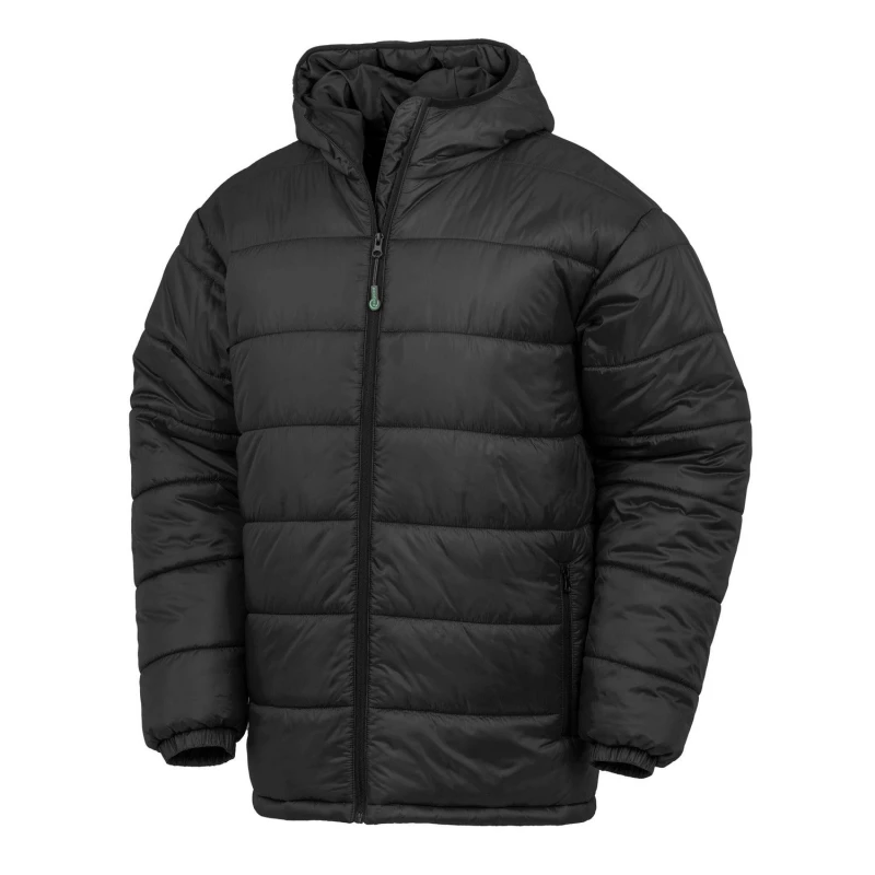 Image of Result Result Men Hooded Padded Parka in Black Size: X-Small Black XS Male 5063470984190