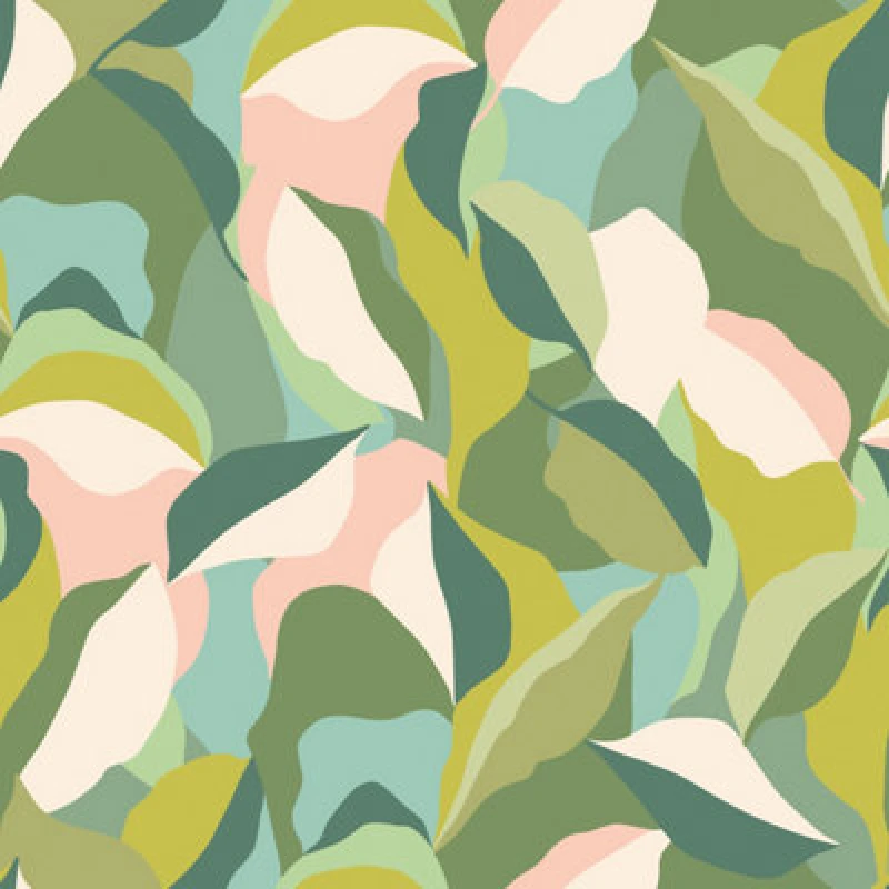 Image of Hoopla Walls Leafy Patchwork Forest Green Smooth Matt Wallpaper