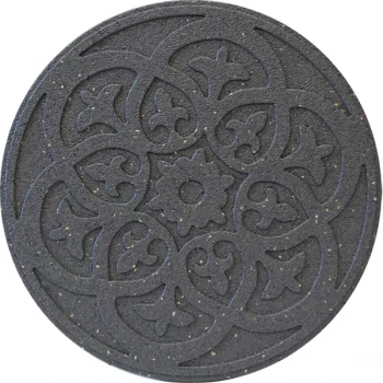 image of Primeur Reversible Stepping Stone Scroll Grey 45cm x 45cm x 1.8cm