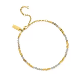 image of ChloBo Gold Plated & Citrine Graceful Sun Anklet