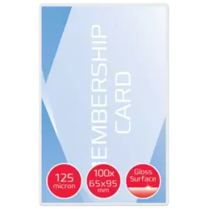 image of Card Pouch Gloss 65X95MM 125 Micron Clear (100)