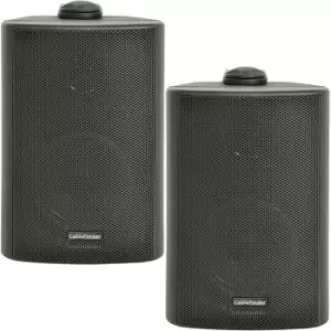 image of (PAIR) 2x 4" 70W Black Outdoor Rated Speakers Wall Mounted HiFi 8Ohm & 100V