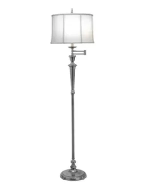 Image of Arlington 1 Light Swing Arm Floor Lamp Antique Nickel, E27