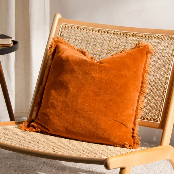 Image of Jaye Cushion Rust, Rust / 45 x 45cm / Polyester Filled