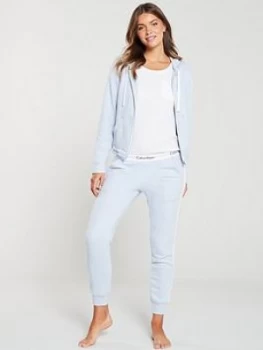 Image of Calvin Klein Full Zip Lounge Hoodie - Blue