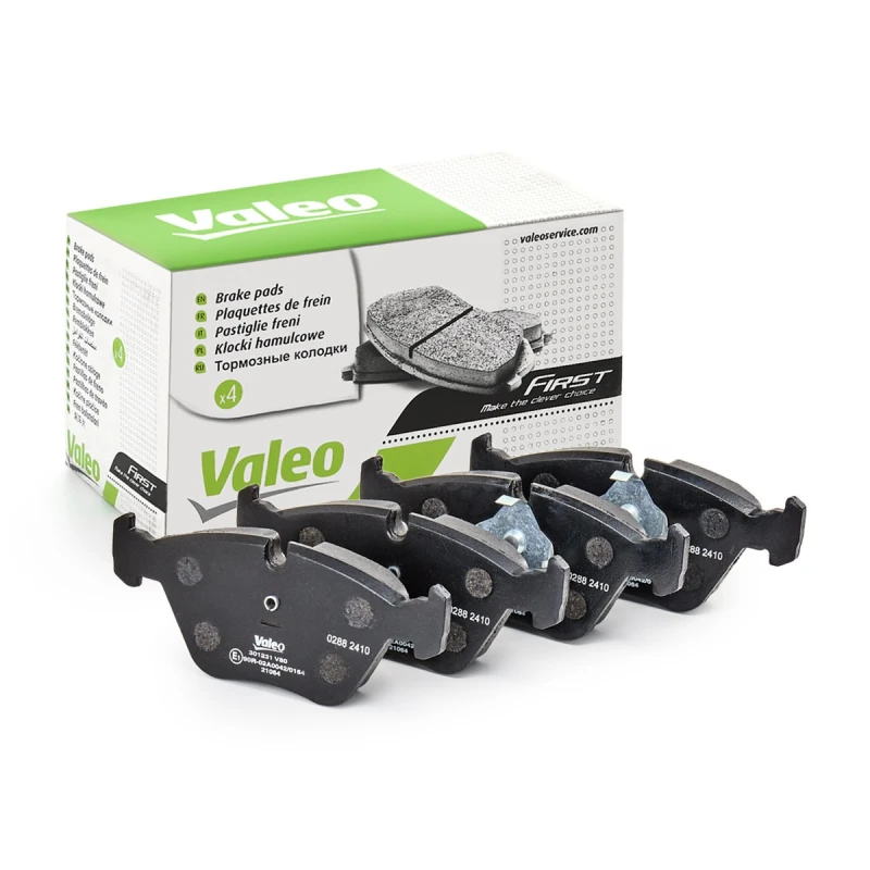 Image of VALEO 301231 Brake pad set Front Axle, without integrated wear sensor, FIRST, without anti-squeak plate Brake Pad Set,disc brake (402)