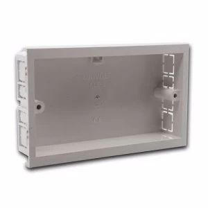 Image of Univolt Starline White 2 Gang 28mm Double Mounting Outlet Box