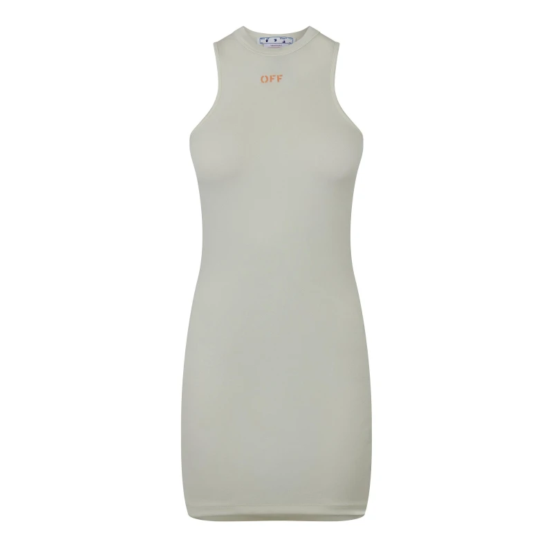 Image of Off White Womens Logo Mini Dress White female 14 (L)