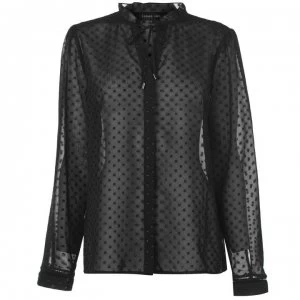 Image of Label Lab Label Dobby Blouse Womens - Black
