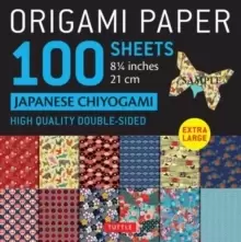 image of Origami Paper 100 sheets Japanese Chiyogami 8 1/4" (21 cm) : Extra Large Double-Sided Origami Sheets Printed with 12 Different Patterns (Instructions