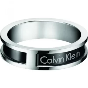 Image of Mens Calvin Klein Stainless Steel Size T/U Hollow Ring Size U