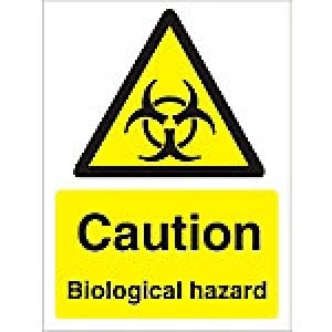 image of Warning Sign Biological Plastic 40 x 30 cm