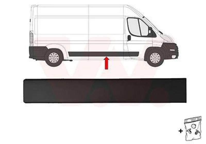 Image of VAN WEZEL Trim / Protective Strip, sidewall VAN WEZEL 4064410