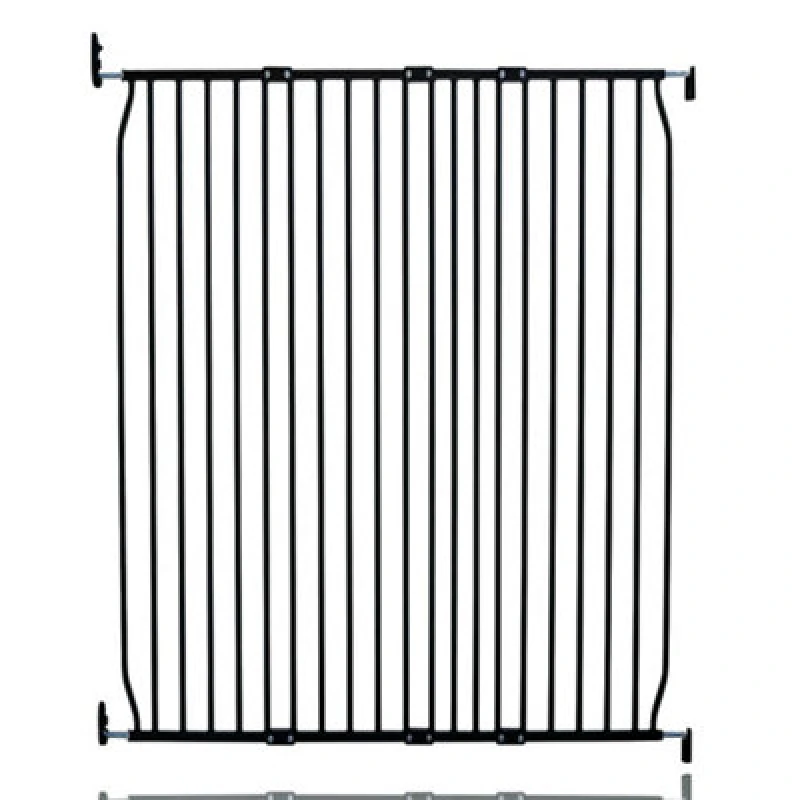 Image of Safetots Extra Tall Eco Screw Fit Baby Gate, Black, 120Cm - 130Cm, Extra Tall Gate 100Cm In Height, Stair Gate For Baby