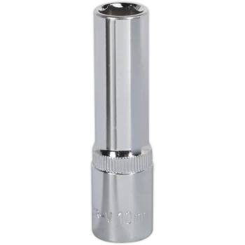 Image of Sealey 3/8" Drive Polished Deep Hexagon WallDrive Socket Metric 3/8" 10mm