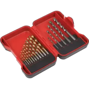 image of Sealey 17 Piece HSS and Masonry Drill Bit Set