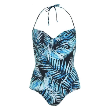 Image of SoulCal Cupped Swimsuit - Black Palm Prnt