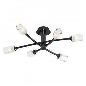 image of Litecraft Octen 6Lt Chrome Ceiling Light