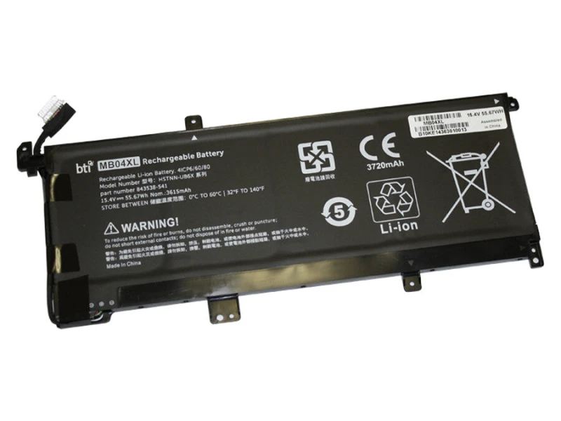 Image of BTI BTI 55.6 4 cell MB04XL compatible battery for HP - COMPAQ ENVY X360 M6-AR004DX CONVERTIBLE PC ENVY X360 M6-AQ105DX CONVERTIBLE PC MB04XL-BTI