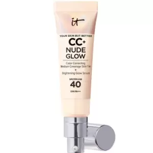 Image of IT Cosmetics CC+ and Nude Glow Lightweight Foundation and Glow Serum with SPF40 32ml (Various Shades) - Fair