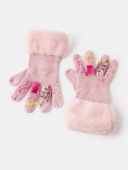 image of Monsoon Girls Princess Ballerina Novelty Gloves - Pale Pink