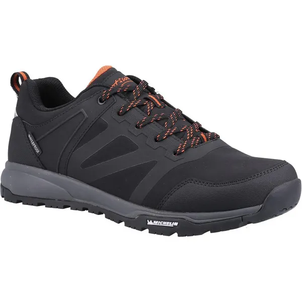 image of Cotswold Mens Kingham Low Waterproof Walking Hiking Shoes Trainers - UK 8 Black male GDE2703BLK8