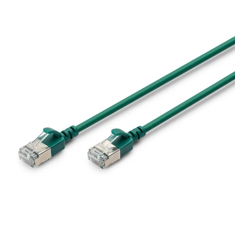 Image of FDL SLIM 0.25M CAT.6a F-FTP LSZH PATCH CABLE - GREEN (SNAGPROOF)