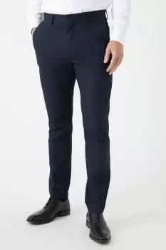 image of Slim Fit Navy Fine Stripe Trousers