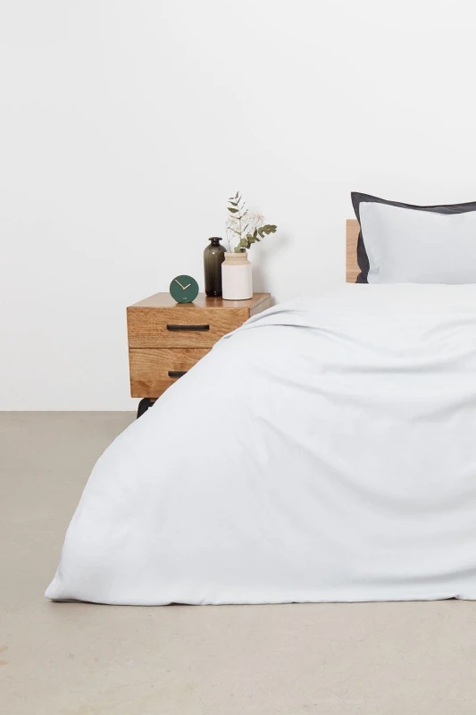 Image of Panda London Panda Bamboo & French Linen Duvet Cover Mid Grey