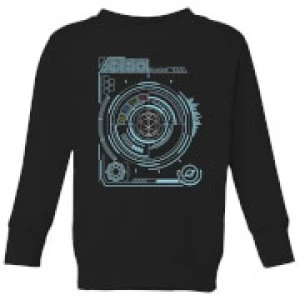 Image of Crystal Maze Futuristic Crystal Kids Sweatshirt - Black - 11-12 Years