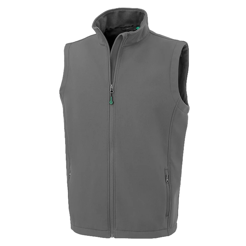 Image of Result Result Men Softshell Printable Body Warmer in Grey Size: Small Grey S Male 5063300510650