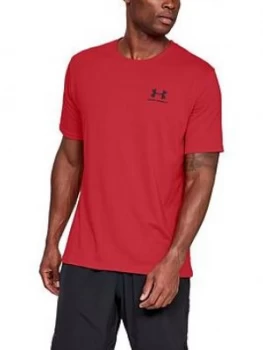 image of Urban Armor Gear Sportstyle Left Chest Logo T-Shirt - Red