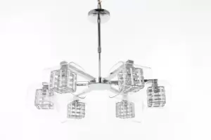 image of Avignon 6 Light Ceiling Semi-Flush Chrome Fitting