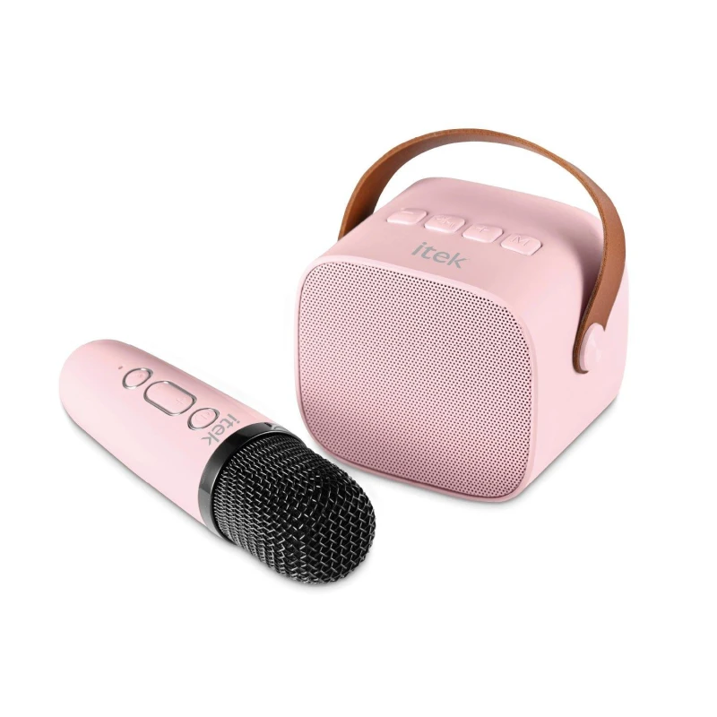 Image of iTek 5W BT Speaker w/ Wireless Mic - Pink Pink M